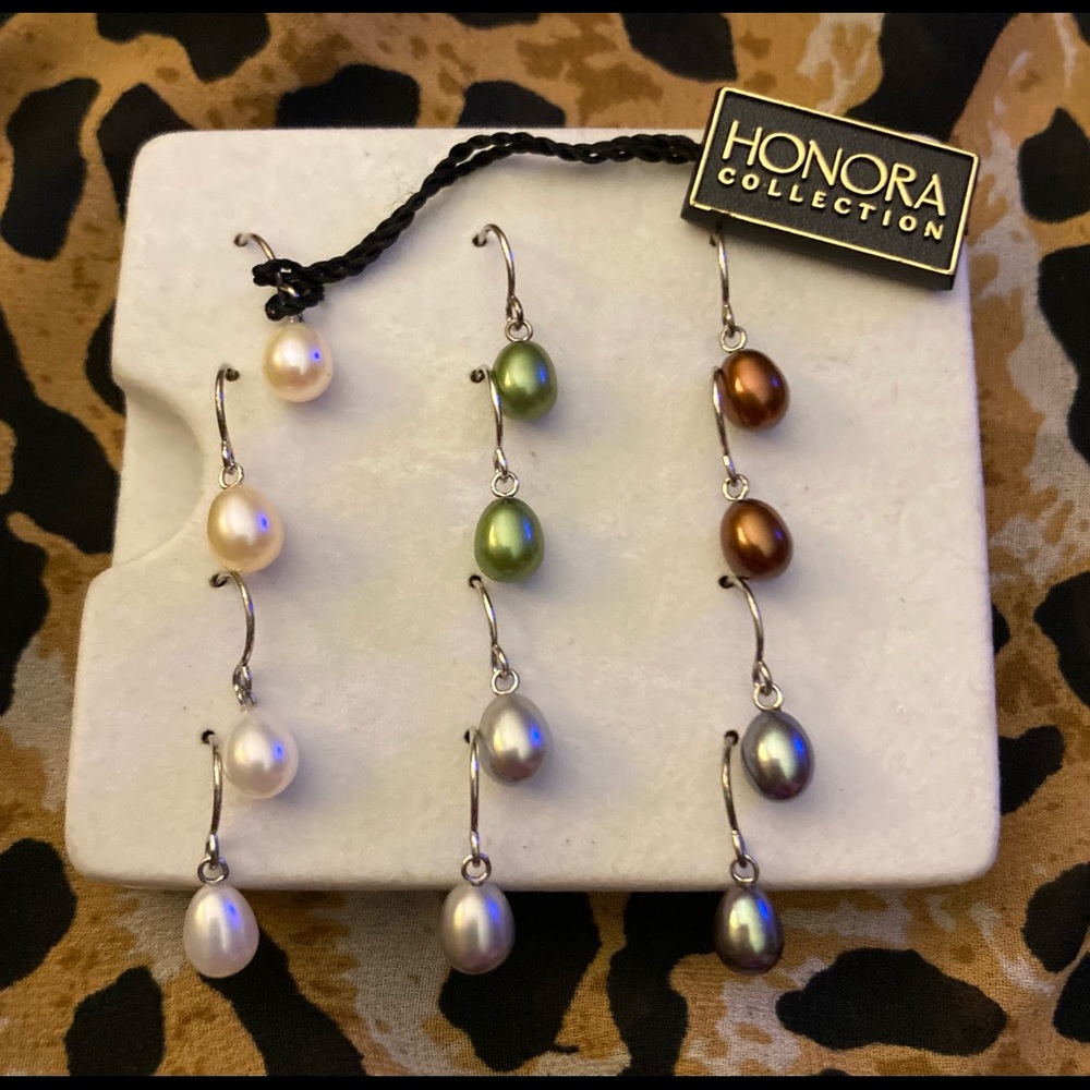 Honora Collection Assorted Pearl Earrings 6 Prs. New!